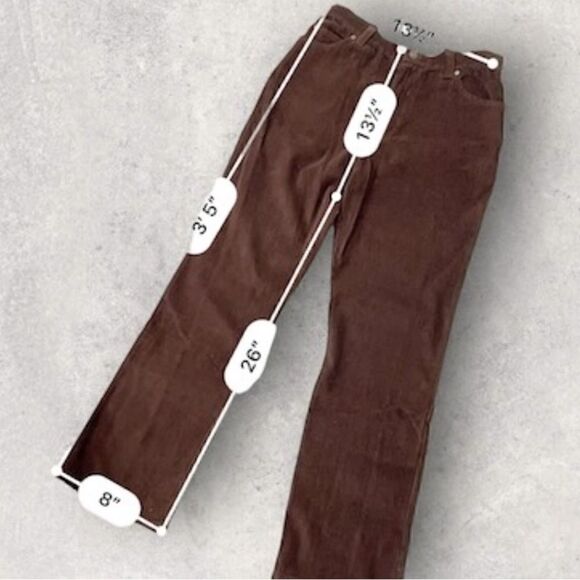 Bardot Booty- Cord High Waist Pant in chocolate - Picture 3 of 16